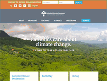 Tablet Screenshot of catholicclimatecovenant.org